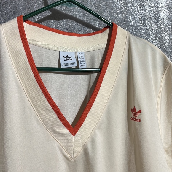 Adidas Cream and Red V-Neck Dress - Picture 2 of 4
